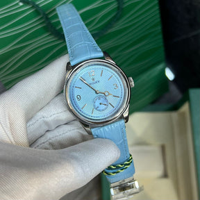 ROLEX  AUTOMATIC  LEATHER STRAP SAPPHIRE GLASS  WATER RESISTANT